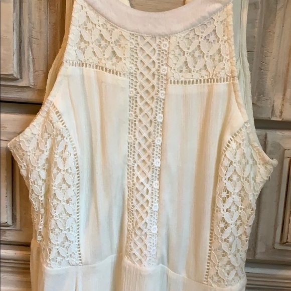 White Midi Dress with Lace! - Picture 2 of 4